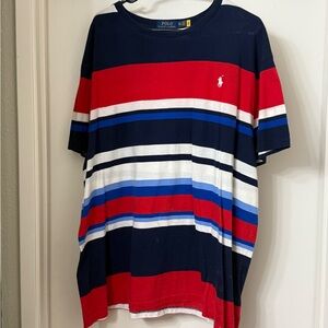 Ralph Lauren Red and Blue Short Sleeve Tee